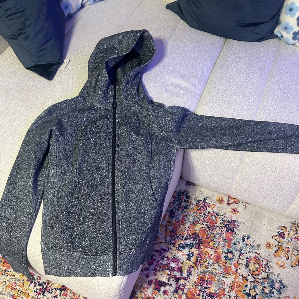 lululemon grey sparkle jacket/hoodie